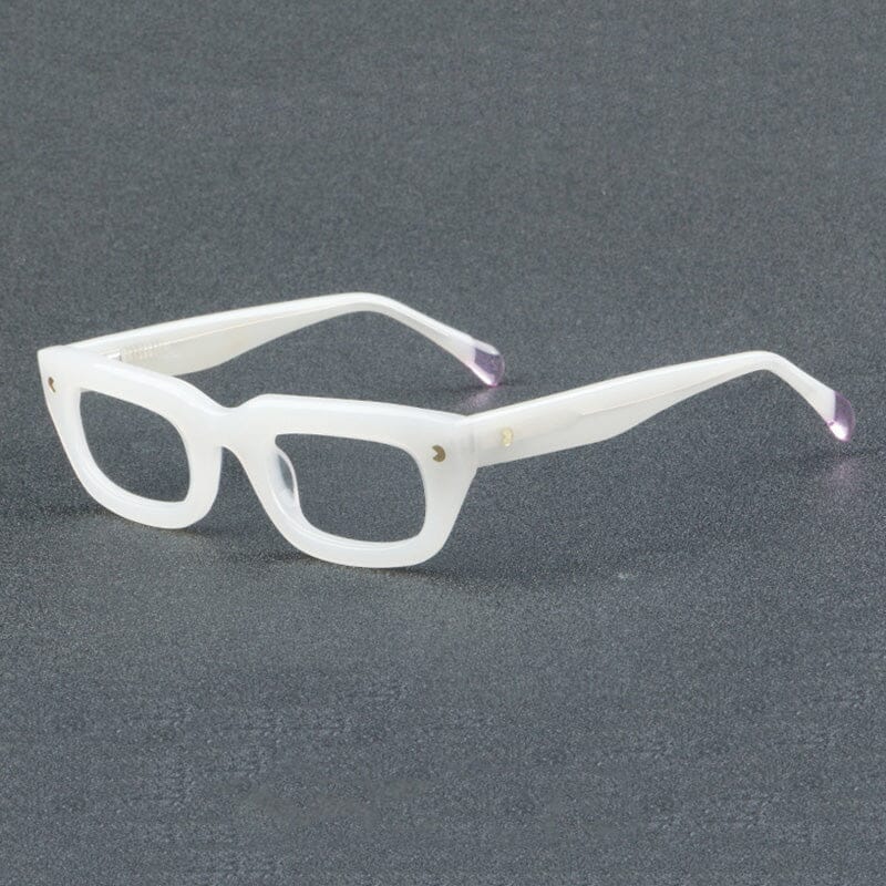 Eaman Vintage Acetate Glasses Frame Geometric Frames Southood White 