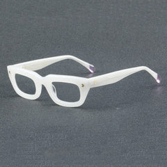 Eaman Vintage Acetate Glasses Frame Geometric Frames Southood White 
