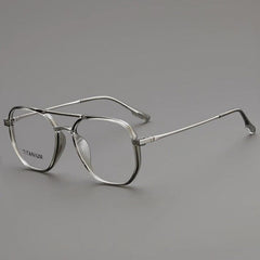 Ean Vintage TR90 Titanium Eyeglasses Frame Aviator Frames Southood Light Gray 