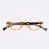 Earl Retro Punk Acetate Optical Small Frame Round Frames Southood C5Clear-Yellow 