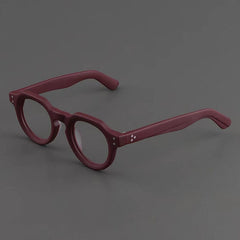 Ebrill Vintage Acetate Glasses Frame Oval Frames Southood Matte Red 