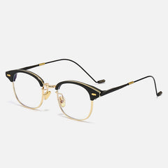 Ed Ultralight Square Half Glasses Frames Rectangle Frames Southood Black Gold 