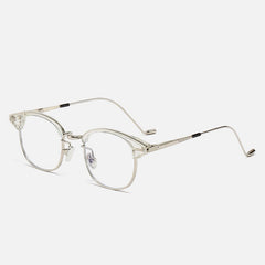 Ed Ultralight Square Half Glasses Frames Rectangle Frames Southood Clear Silver 