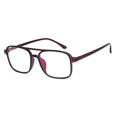Eddie TR90 Vintage Double Beam Glasses Geometric Frames Southood Clear purple 