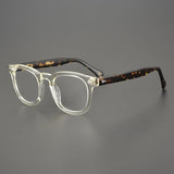 Eddy Rectangle Acetate Glasses Frame Rectangle Frames Southood Yellow Leopard 