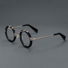 Edra Vintage Acetate Round Optical Glasses Frame Round Frames Southood Black 