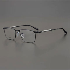 Eduardo Retro Titanium Ultra-Light Glasses Frame Rectangle Frames Southood Black 
