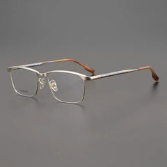 Eduardo Retro Titanium Ultra-Light Glasses Frame Rectangle Frames Southood Gold 