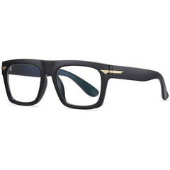 Edwin Retro Square TR90 Glasses Frame Rectangle Frames Southood Black 