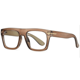 Edwin Retro Square TR90 Glasses Frame Rectangle Frames Southood Tea 