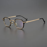 Egon Titanium Acetate Glasses Frame Rectangle Frames Southood Black gold 