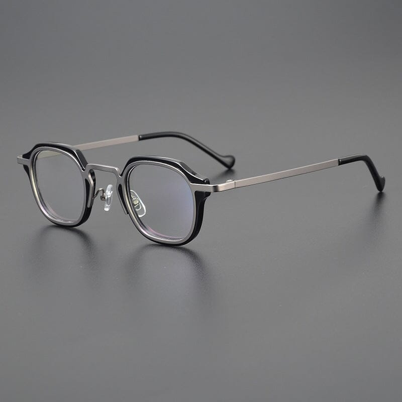 Egon Titanium Acetate Glasses Frame Rectangle Frames Southood Black gun 
