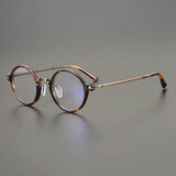 Ehan Vintage Titanium Eyeglasses Frame Round Frames Southood Leopard 