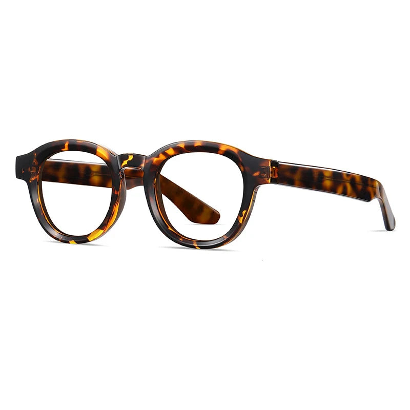 Ehren Vintage Round Eyeglasses Round Frames Southood Leopard 