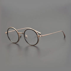 Eichi Vintage Round Glasses Frame Round Frames Southood Black gold 