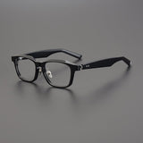 Eljin Vintage Acetate Eyeglasses Frame Rectangle Frames Southood Black 