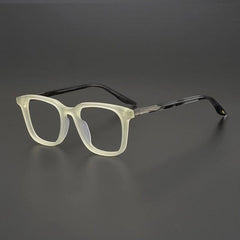 Elmer Retro Rectangle Glasses Frame Rectangle Frames Southood BeigeGray 
