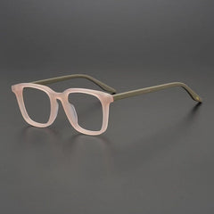 Elmer Retro Rectangle Glasses Frame Rectangle Frames Southood Pink 