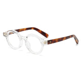 Elvin Round Retro Acetate Glasses Frame Round Frames Southood Clear 