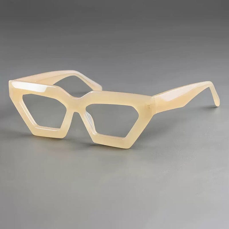 Emery Vintage Acetate Glasses Frame Geometric Frames Southood Beige 
