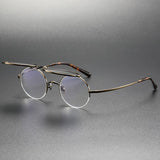 Esmund Titanium Round Glasses Frame Round Frames Southood Bronze 