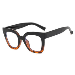 Eve Oversized Square Glasses Rectangle Frames Southood Black Leopard 