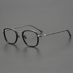 Faaiz Vintage Acetate Eyeglasses Frame Rectangle Frames Southood Black 