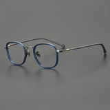 Faaiz Vintage Acetate Eyeglasses Frame Rectangle Frames Southood Blue 