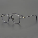 Faaiz Vintage Acetate Eyeglasses Frame Rectangle Frames Southood Gray 