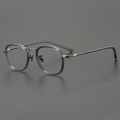 Faaiz Vintage Acetate Eyeglasses Frame Rectangle Frames Southood Gray 