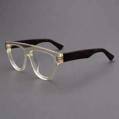 Fabia Vintage Acetate Glasses Frame Aviator Frames Southood Yellow Leopard 