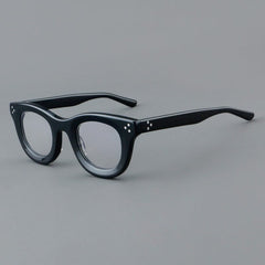 Farran Retro Acetate Glasses Frame Cat Eye Frames Southood Black 