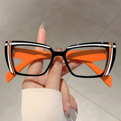 Fawna Vintage Square Glasses Frames Rectangle Frames Southood Black Orange 
