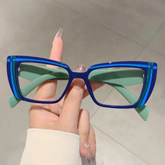 Fawna Vintage Square Glasses Frames Rectangle Frames Southood Blue 
