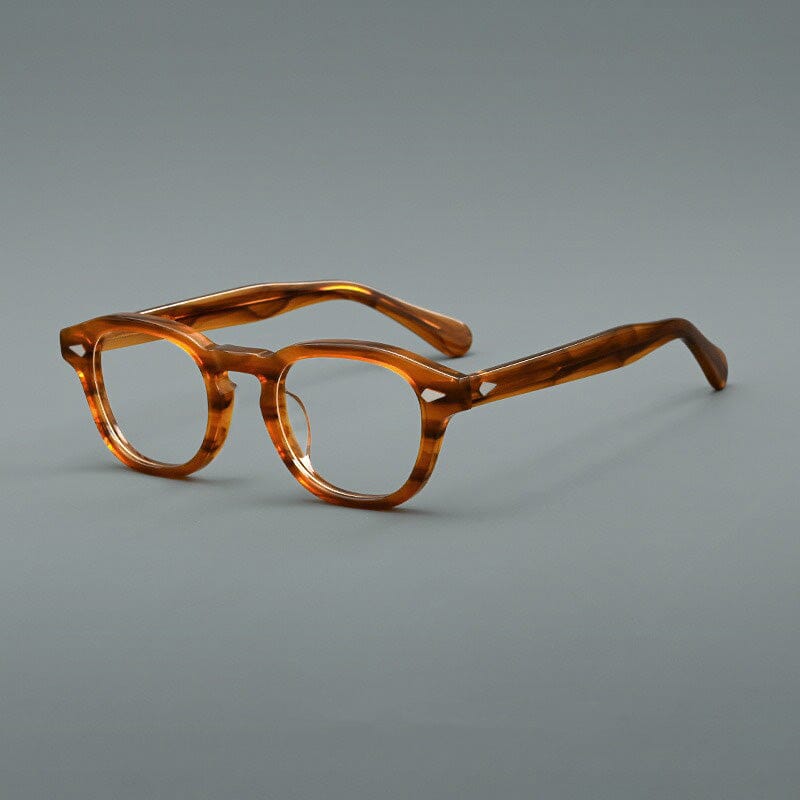 Fed Acetate Vintage Glasses Frame Rectangle Frames Southood Yellow Leopard 