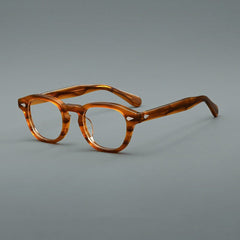 Fed Acetate Vintage Glasses Frame Rectangle Frames Southood Yellow Leopard 
