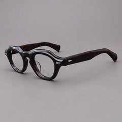 Felton Vintage Acetate Glasses Frame Geometric Frames Southood Leopard 