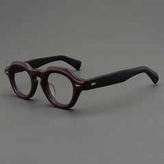 Felton Vintage Acetate Glasses Frame Geometric Frames Southood Matte Red Black 