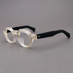 Felton Vintage Acetate Glasses Frame Geometric Frames Southood Matte Yellow Black 