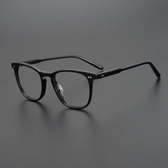 Felton Vintage Acetate Glasses Frame Rectangle Frames Southood Black 
