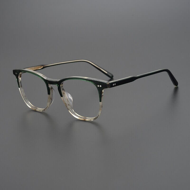 Felton Vintage Acetate Glasses Frame Rectangle Frames Southood Green Stripes 