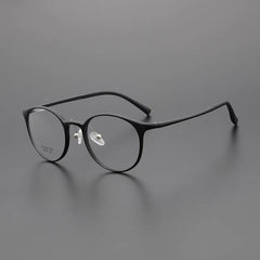 Ferran Vintage Ultem Oval Eyeglasses Oval Frames Southood Matte Black 
