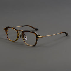 Fezell Titanium Acetate Eyeglasses Frame Rectangle Frames Southood Tortoise 
