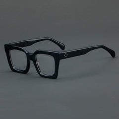 Filice Vintage Acetate Glasses Frame Rectangle Frames Southood Black 