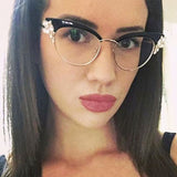 Fiona Cat Eye Glasses Frame Browline Frames Southood 