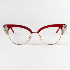 Fiona Cat Eye Glasses Frame Browline Frames Southood 