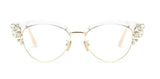 Fiona Cat Eye Glasses Frame Browline Frames Southood C2 clear clear 