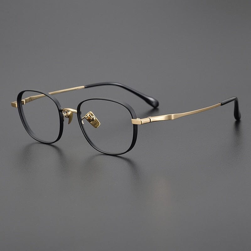 Firth Titanium Eyeglasses Frame Rectangle Frames Southood Black Gold 