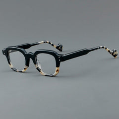 Ford Vintage Rectangle Acetate Glasses Frame Rectangle Frames Southood Black Amber 