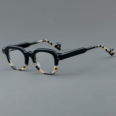 Ford Vintage Rectangle Acetate Glasses Frame Rectangle Frames Southood Black Amber 